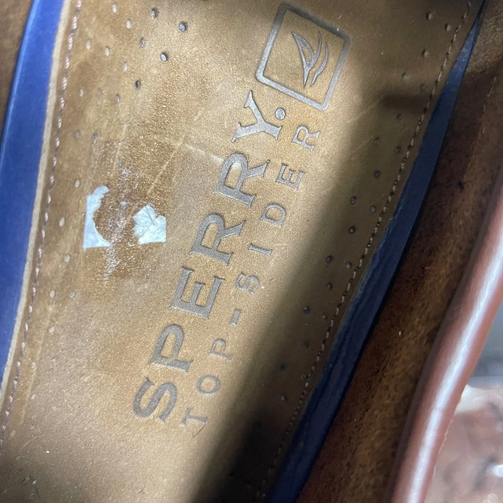 Sperry Top-Sider 0195412 Boat Shoe 2 Eye Brown‎ Leather Slip On Men's 15 Wide